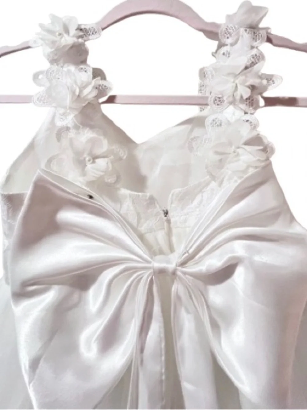 🆕- Lefiel- White Floral Bodice Bow Tulle Dress for Girls. Size: 6